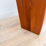 Solid Teak Tambour Roll Top Desk