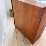 Solid Teak Tambour Roll Top Desk