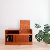 Teak Flip Top Media Console