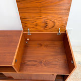 Teak Flip Top Media Console