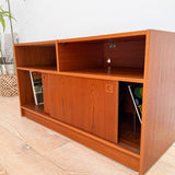 Teak Flip Top Media Console