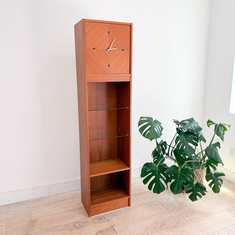 Vintage Teak Floor Clock