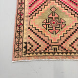 Turkish Runner - Mauve/Pink/Green 2'10x12'2