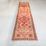 Turkish Runner - Mauve/Pink/Green 2'10x12'2