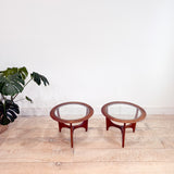 Pair of Petite Lane Sculpted End Tables