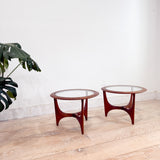 Pair of Petite Lane Sculpted End Tables