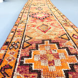 Turkish Runner - Orange/Red/Brown 2'8x12'9