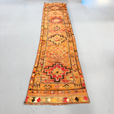 Turkish Runner - Orange/Red/Brown 2'8x12'9