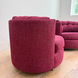 Pair of Vintage Curved Back Lounge Chairs