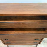 Mid Century Walnut Highboy Dresser