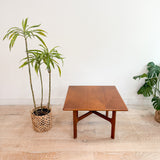 Mid Century Sculpted Walnut End Table