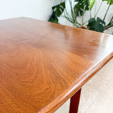 Mid Century Sculpted Walnut End Table