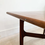 Mid Century Sculpted Walnut End Table