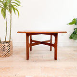 Mid Century Sculpted Walnut End Table
