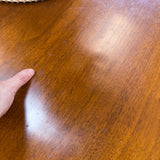 Mid Century Sculpted Walnut End Table