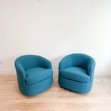 Pair of Carson's Swivel Rockers - New Upholstery