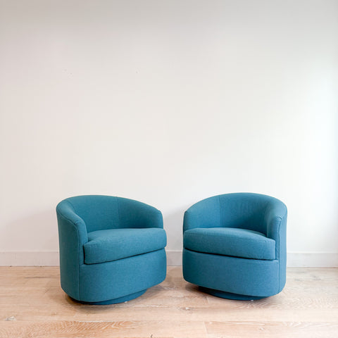 Pair of Carson's Swivel Rockers - New Upholstery