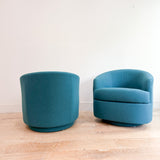Pair of Carson's Swivel Rockers - New Upholstery