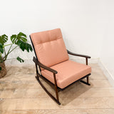 Mid Century Rocker w/ New Blush Upholstery