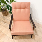 Mid Century Rocker w/ New Blush Upholstery