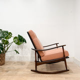 Mid Century Rocker w/ New Blush Upholstery