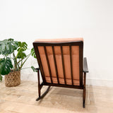 Mid Century Rocker w/ New Blush Upholstery