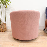 Pair of Vintage Swivel Chairs - New Pink Upholstery