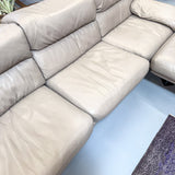 Marco Zani Sectional Leather Sofa + Chair/Ottoman