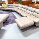 Marco Zani Sectional Leather Sofa + Chair/Ottoman