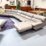 Marco Zani Sectional Leather Sofa + Chair/Ottoman