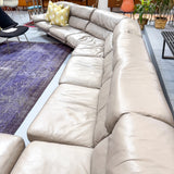 Marco Zani Sectional Leather Sofa + Chair/Ottoman