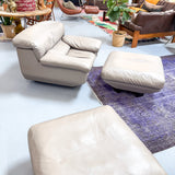 Marco Zani Sectional Leather Sofa + Chair/Ottoman