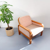 Danish Teak Lounge Chair - Pink Upholstery