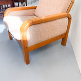 Danish Teak Lounge Chair - Pink Upholstery