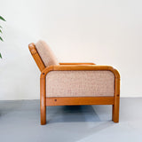 Danish Teak Lounge Chair - Pink Upholstery