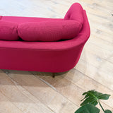 Mid Century Curved Back Sofa - New Pink Upholstery