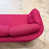 Mid Century Curved Back Sofa - New Pink Upholstery