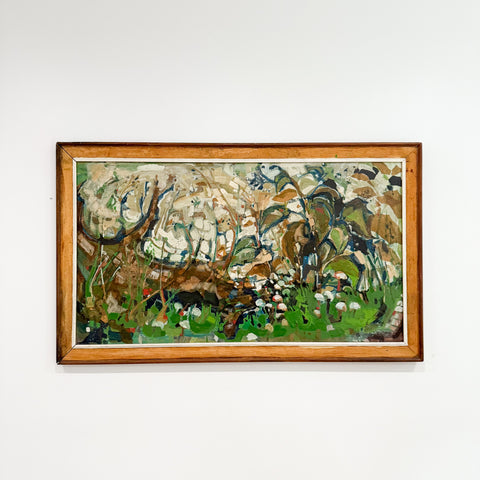 Vintage Abstract Landscape Painting