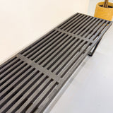 Vintage Black Slat Bench