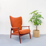 Danish Adjustable Lounge Chair by K. Rasmussen