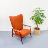 Danish Adjustable Lounge Chair by K. Rasmussen