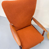 Danish Adjustable Lounge Chair by K. Rasmussen