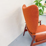 Danish Adjustable Lounge Chair by K. Rasmussen