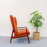 Danish Adjustable Lounge Chair by K. Rasmussen