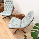 Pair of Plycraft Chairs - New Leather Upholstery