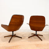 Pair of Plycraft Chairs - New Leather Upholstery