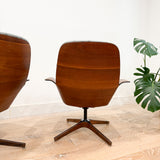 Pair of Plycraft Chairs - New Leather Upholstery
