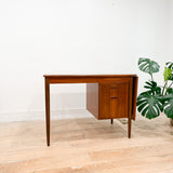 Mid Century Walnut Sliding Top Desk