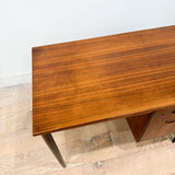 Mid Century Walnut Sliding Top Desk