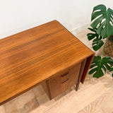 Mid Century Walnut Sliding Top Desk